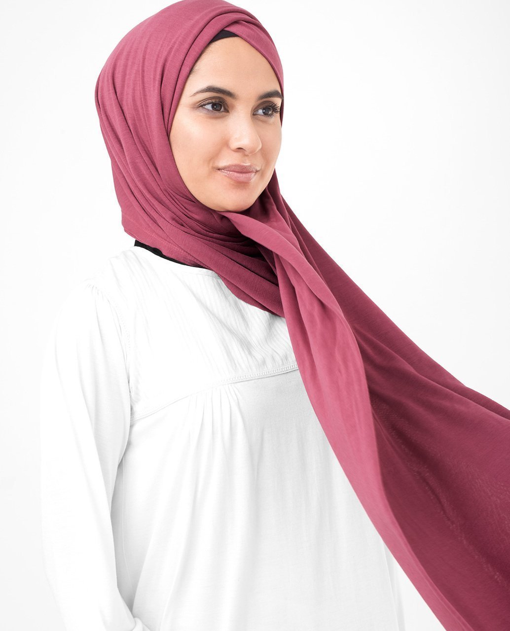 Crimson Red Viscose Jersey Hijab Medium Crimson Red 