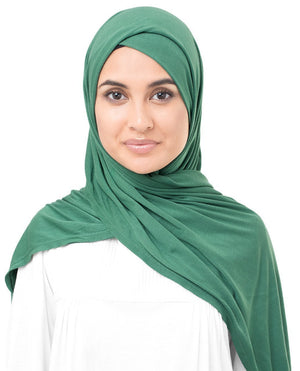 Deep Grass Green Viscose Jersey Hijab Regular Deep Grass Green 