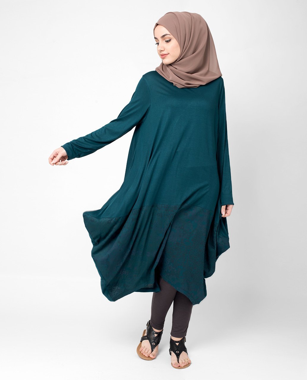 Elegant Teal Top Slim 