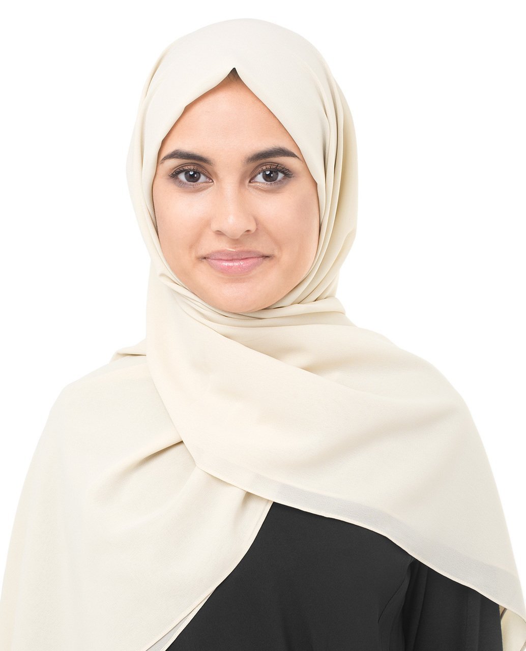 Shop for Georgette Hijab Scarf in Fog Beige Poly - ModestPath.com