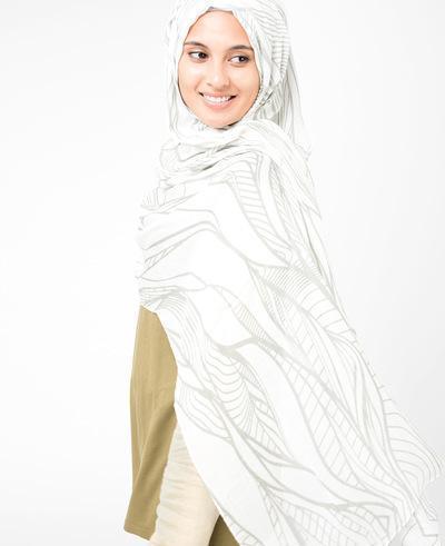 Gardenia Highrise Hijab Medium Snow White 