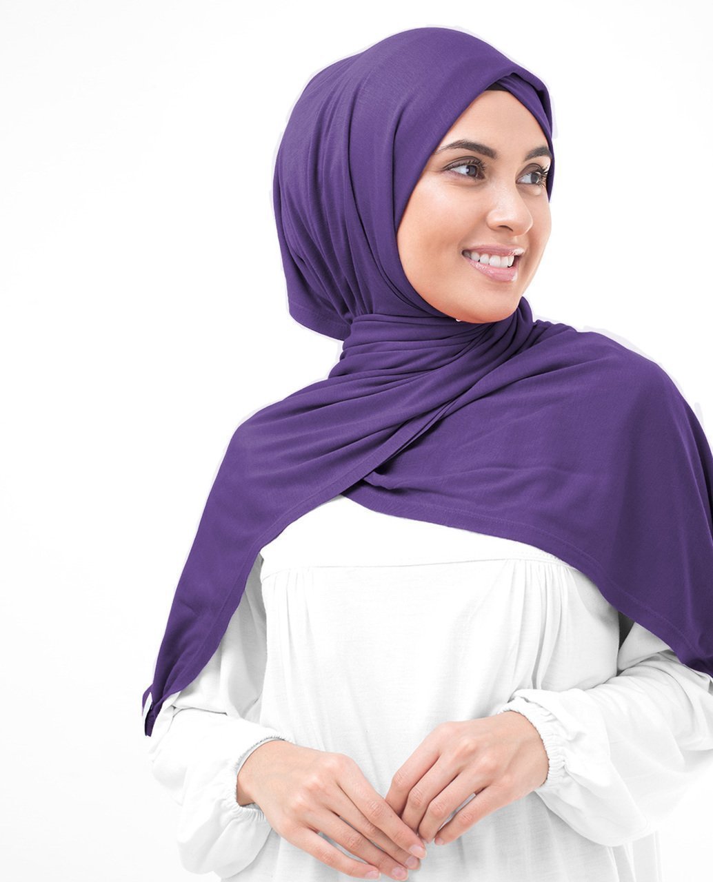 Gentian Violet Viscose Jersey Hijab Medium Gentian Violet 