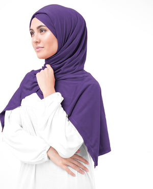 Gentian Violet Viscose Jersey Hijab Medium Gentian Violet 