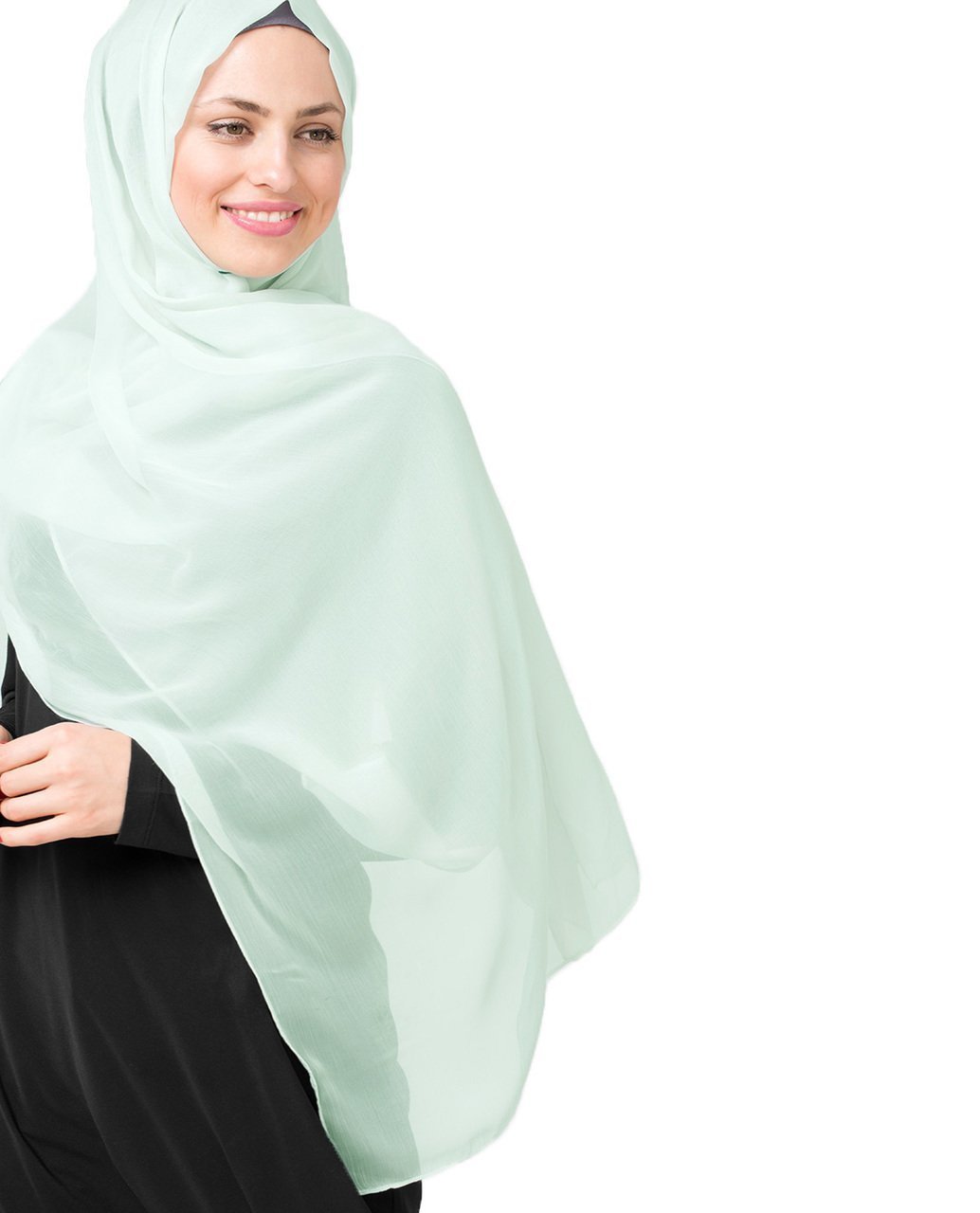 Glacier Grey Poly Chiffon Hijab Regular Glacier Grey 
