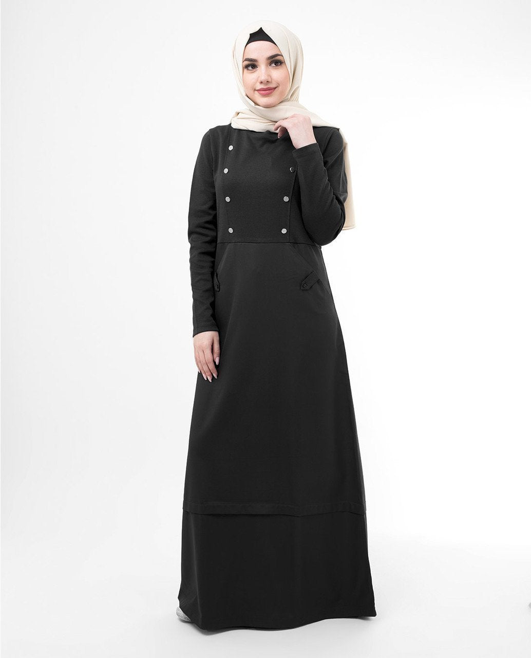 Gorgeous Black Smart Sister Abaya Jilbab S 54 Black
