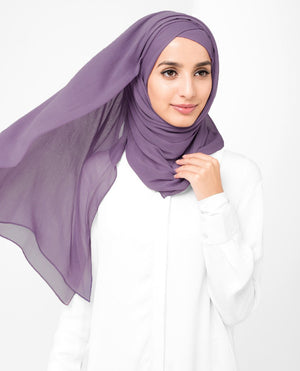 Grape Compote Poly Chiffon Hijab M Grape Compote 