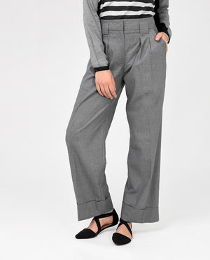 Grey classic fit trousers Slim Petite (W28 L28) 