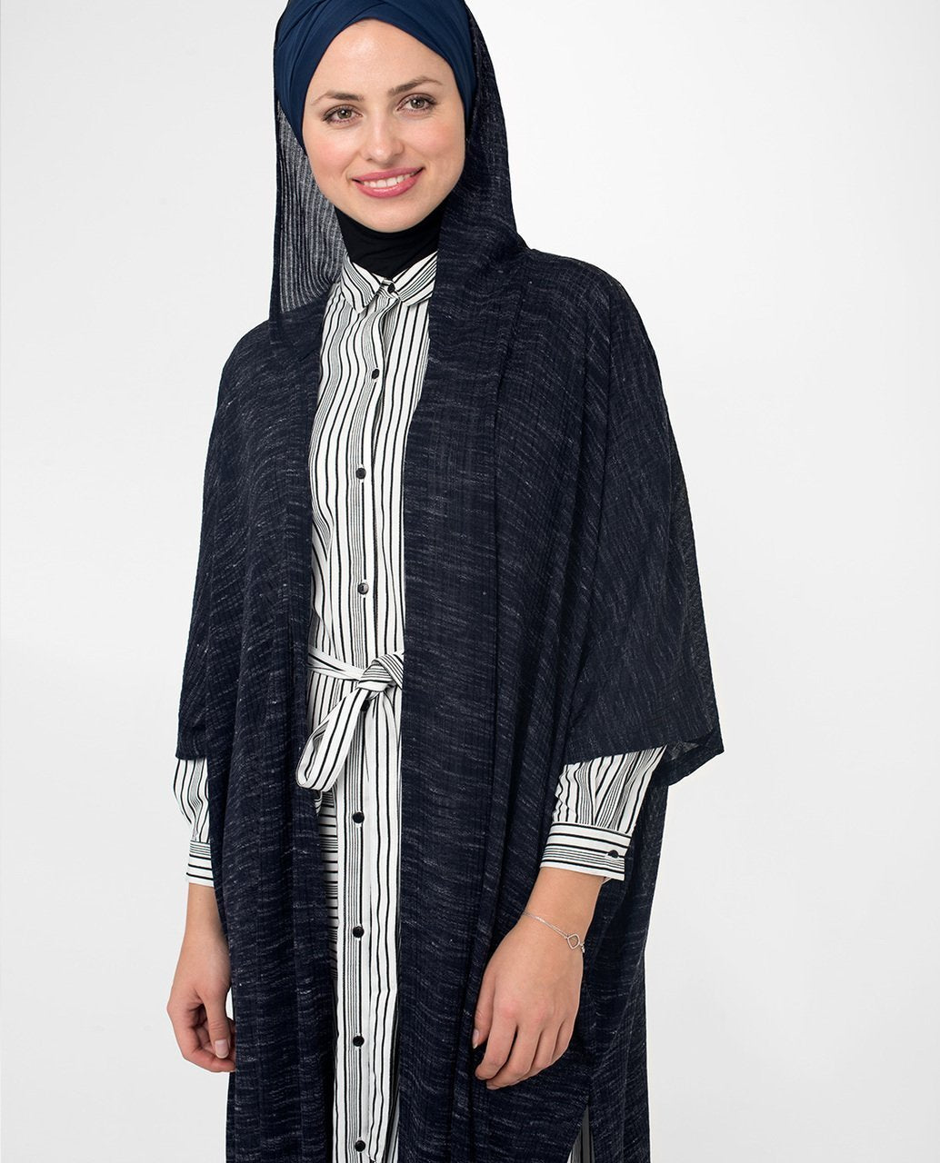 Grey Relaxed Hooded Outerwear Small (8-10) Petite (- 5'2") Grey