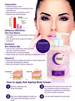 Halal Anti-Aging Body Cream Product Flyer