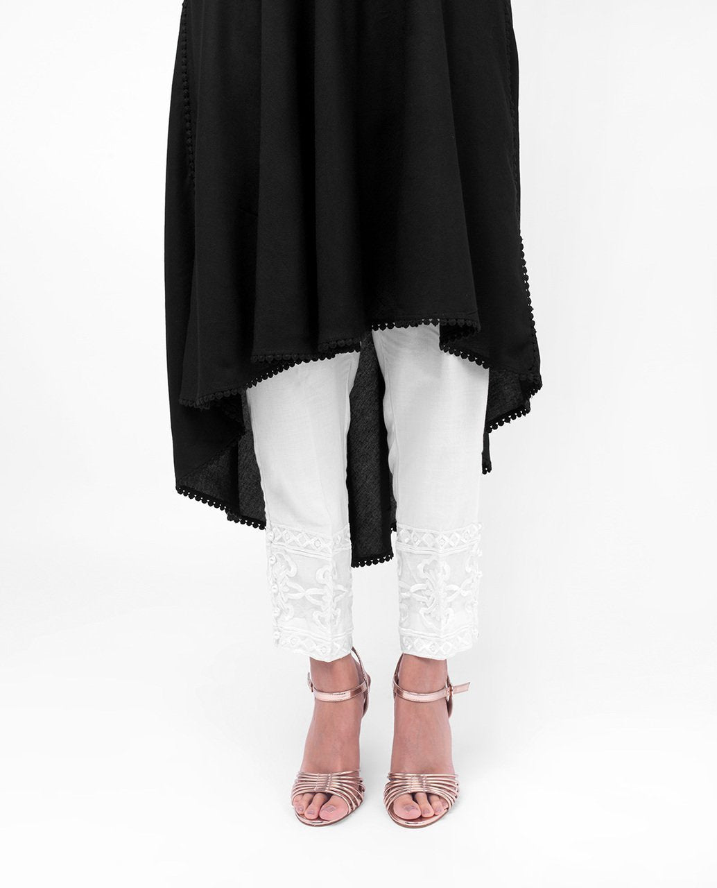 High Low Midi Black Modest Tunic Dress Small (8-10) Petite (- 5'2") Black