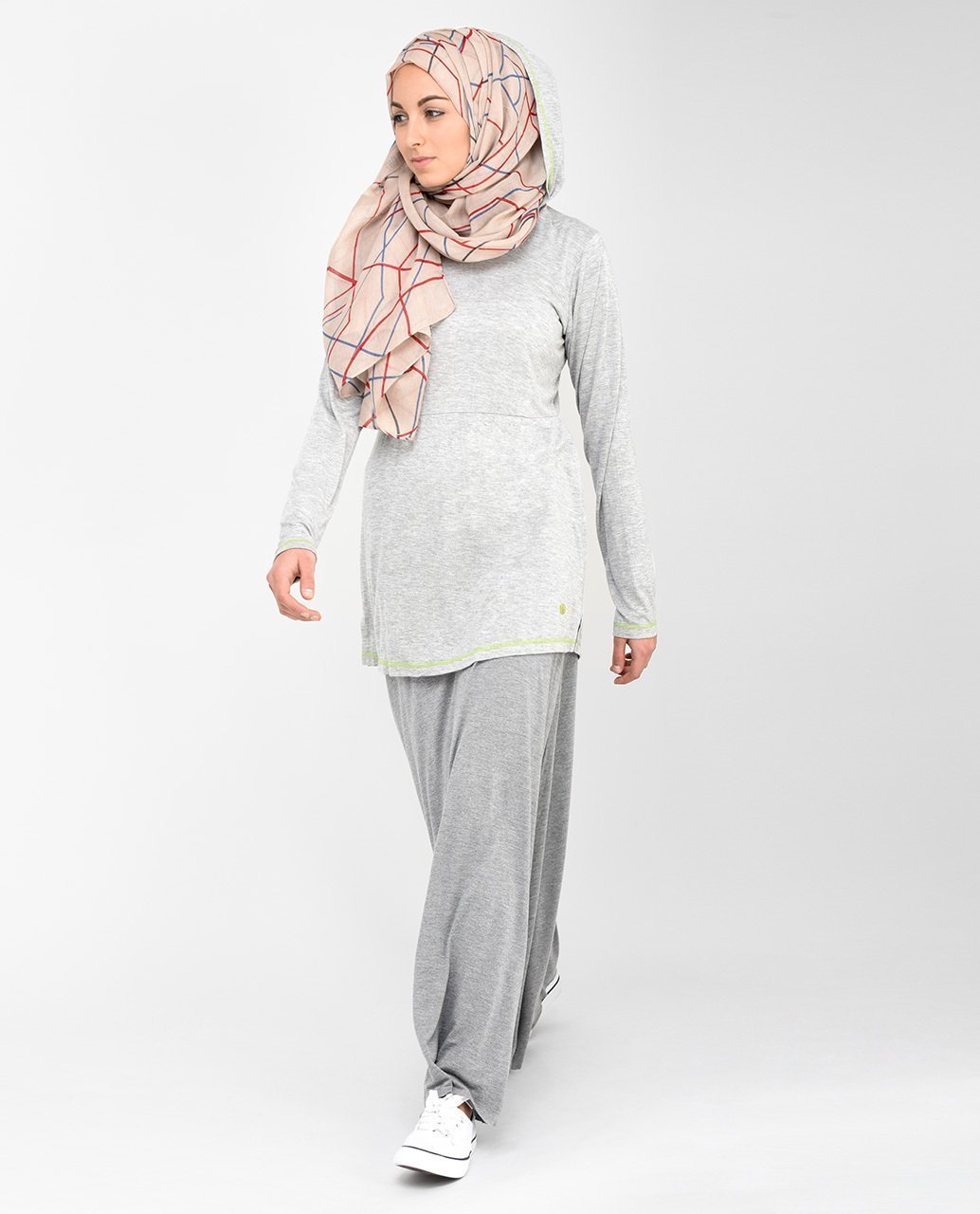 Hooded Longline Jersey Top Slim 