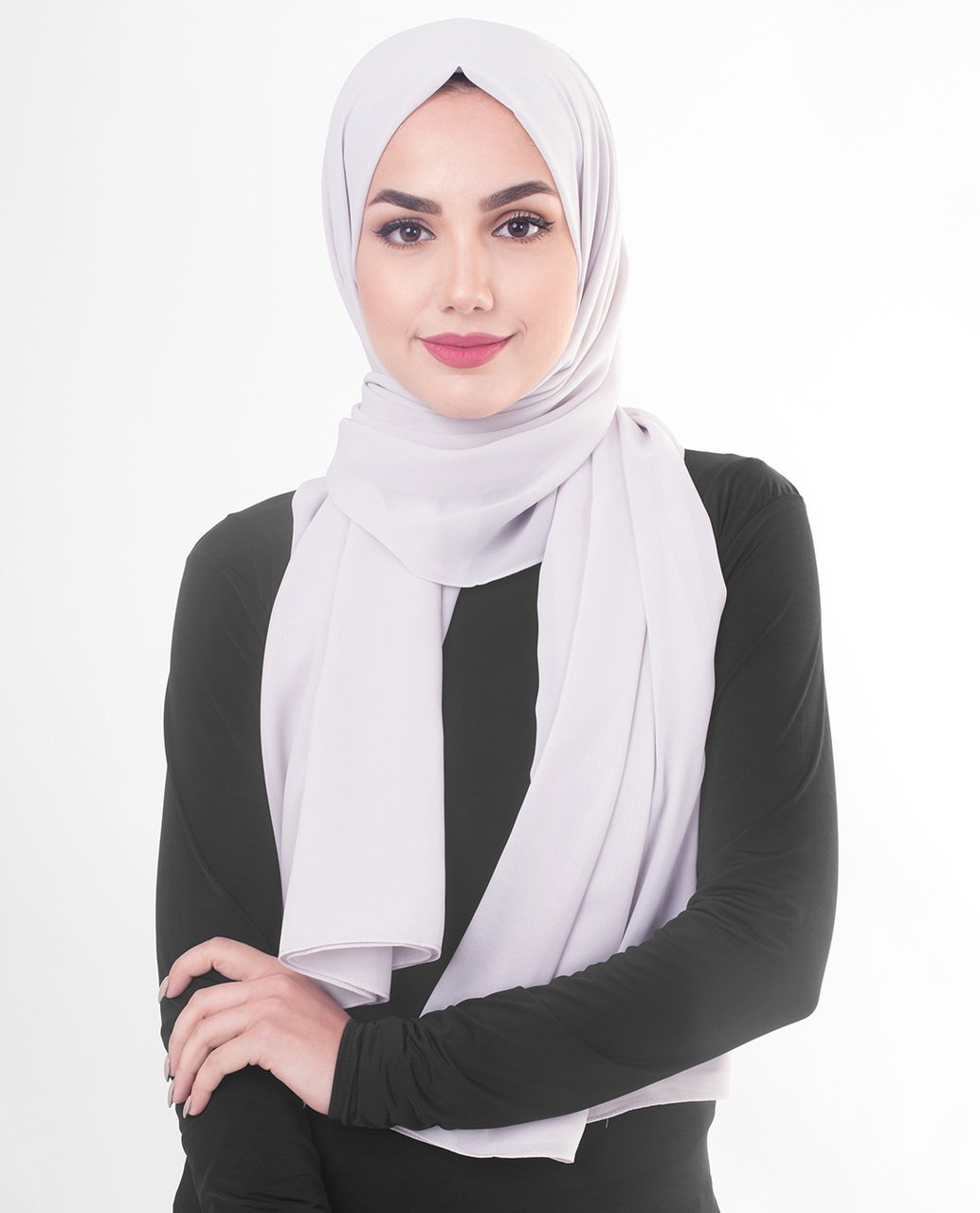 Lilac Hint Poly Georgette Hijab Regular Lilac Hint 