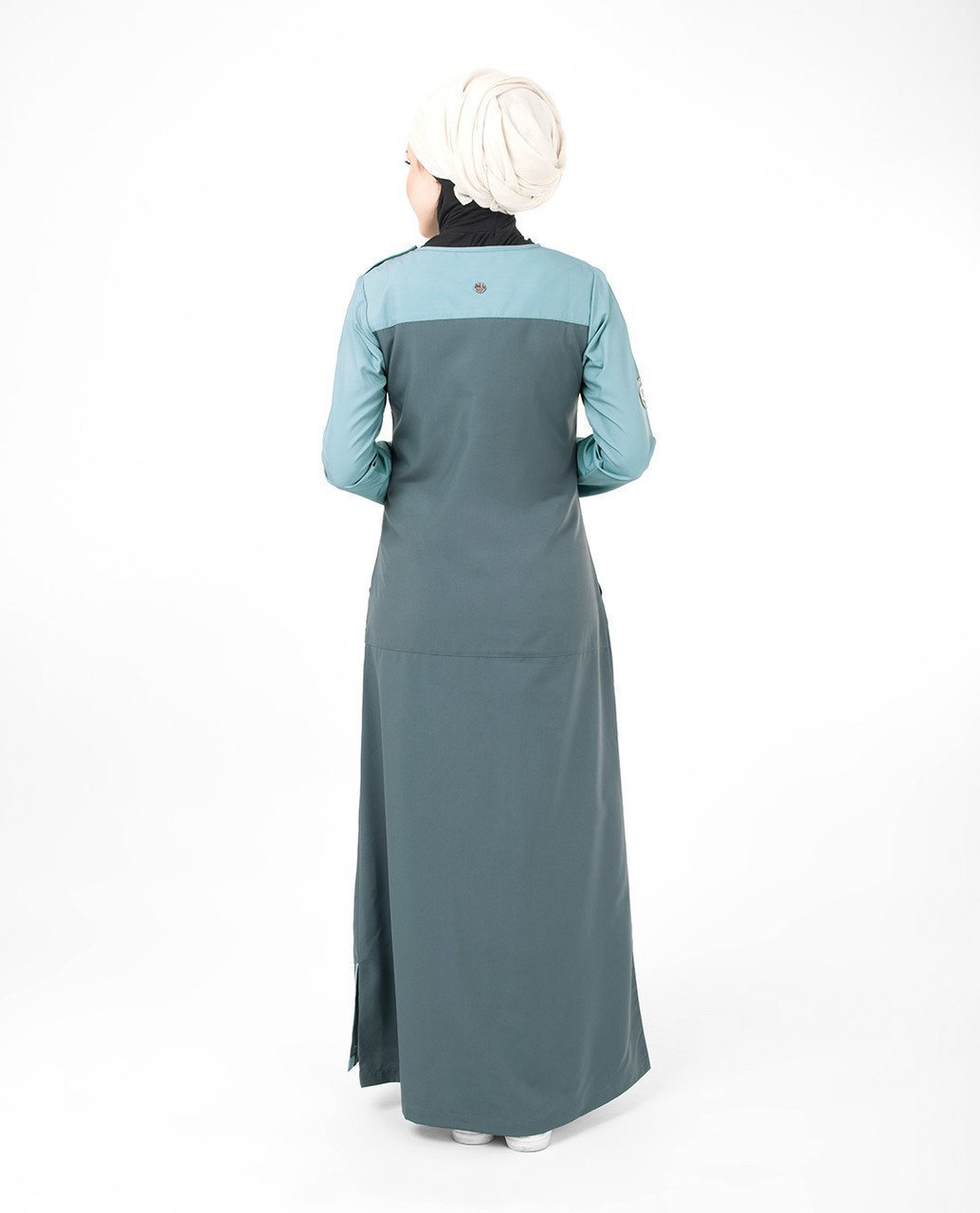 Monochrome Color Blocking Classy Weekday Look Jilbab or Abaya S 54 Grey