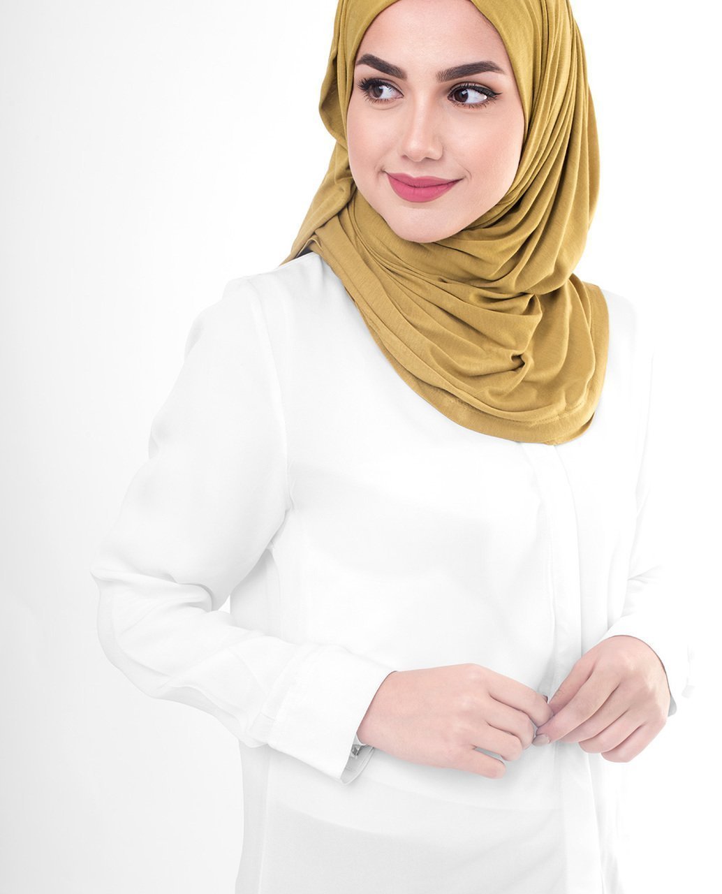 Olive Oil Viscose Jersey Hijab Regular Olive Oil 