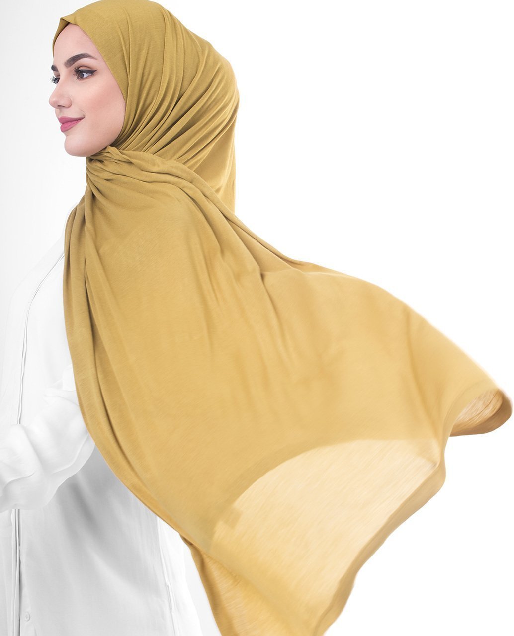 Olive Oil Viscose Jersey Hijab Regular Olive Oil 