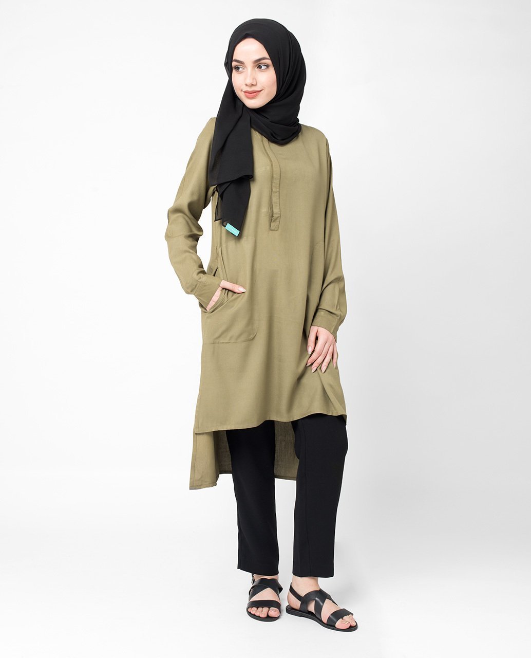 Olive Stitch Tunic Slim 