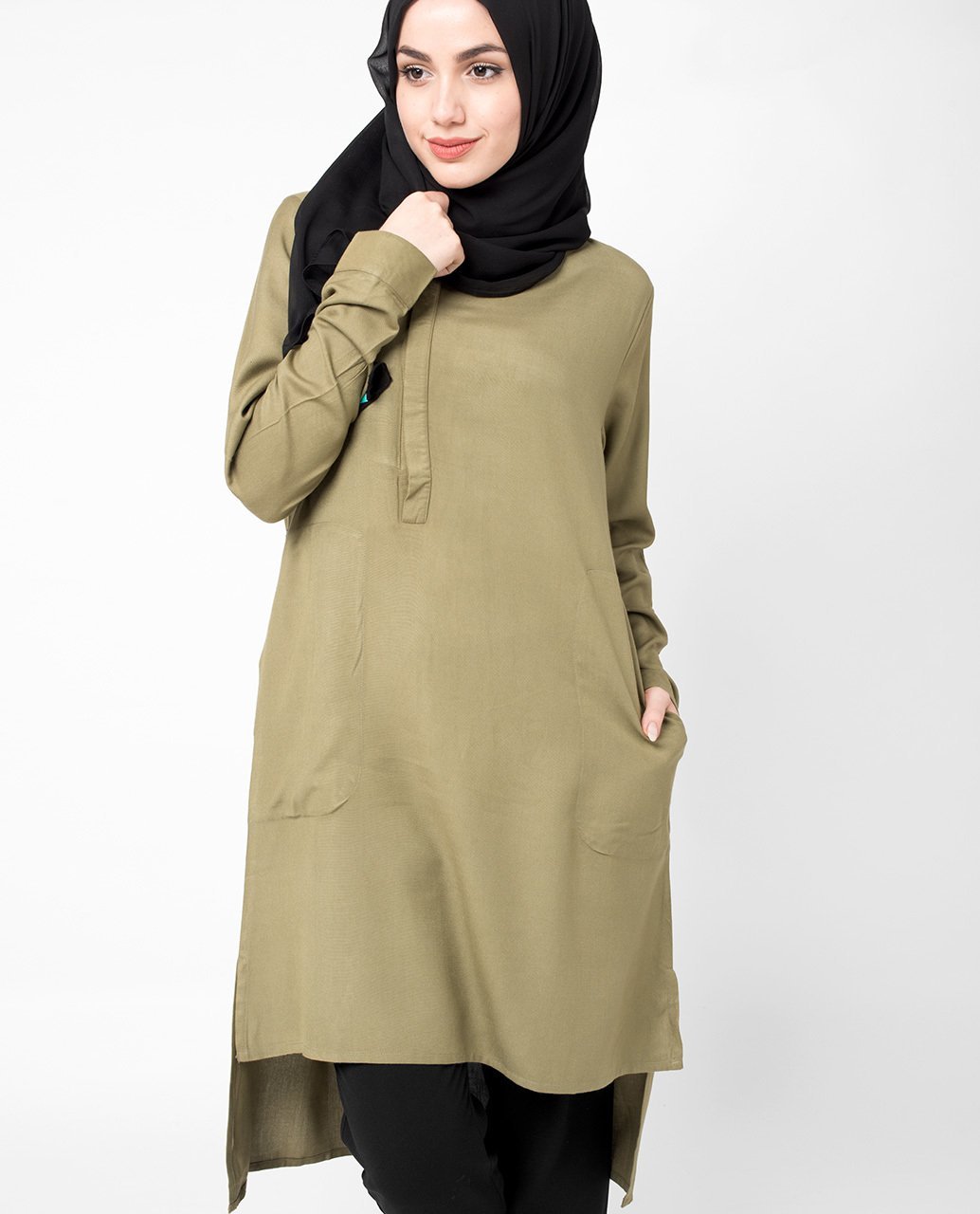 Olive Stitch Tunic Slim 