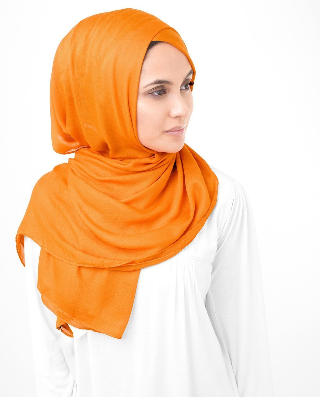 Orange Pepper Viscose Woven Hijab Regular Orange Pepper 