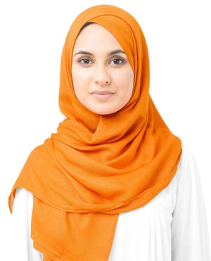 Orange Pepper Viscose Woven Hijab Regular Orange Pepper 