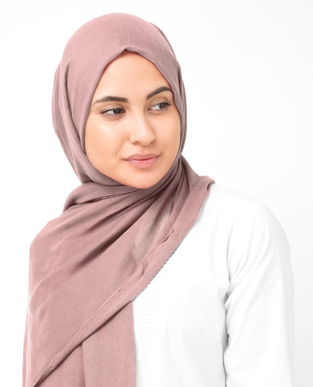 Pale Mauve Viscose Woven Hijab Regular 