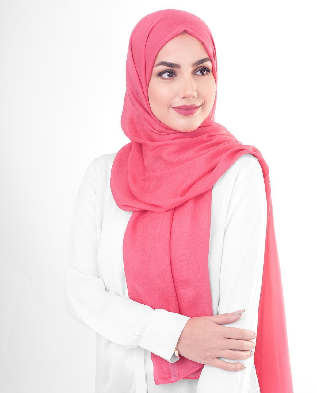 Paradise Pink Viscose Woven Hijab Regular 