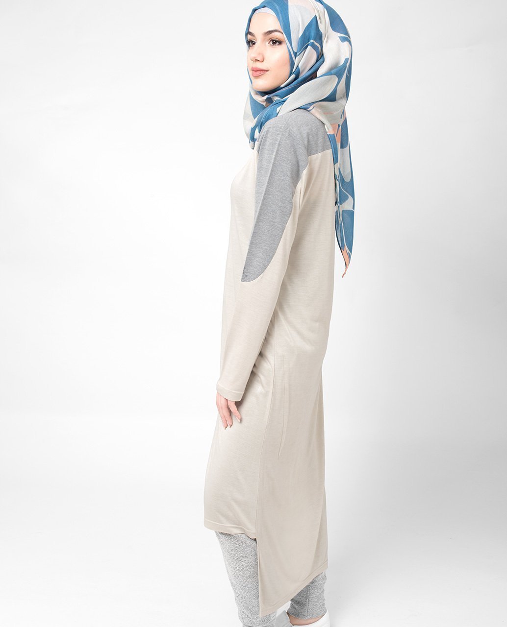 Patchwork Grey Top Slim 