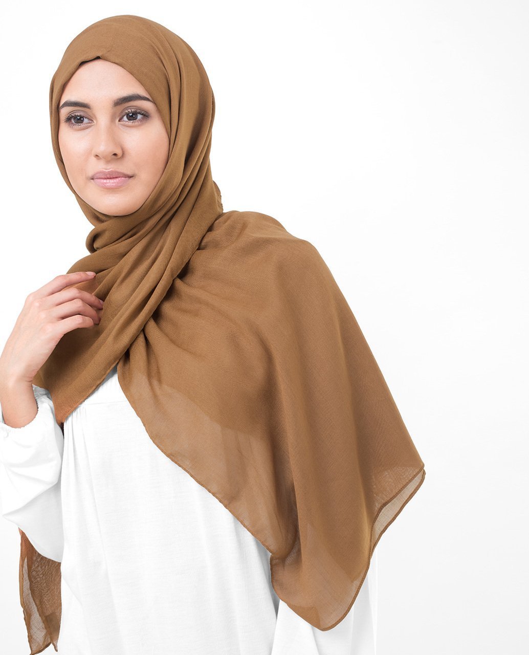 Pumpkin Spice Brown Viscose Hijab Medium Spice Brown 