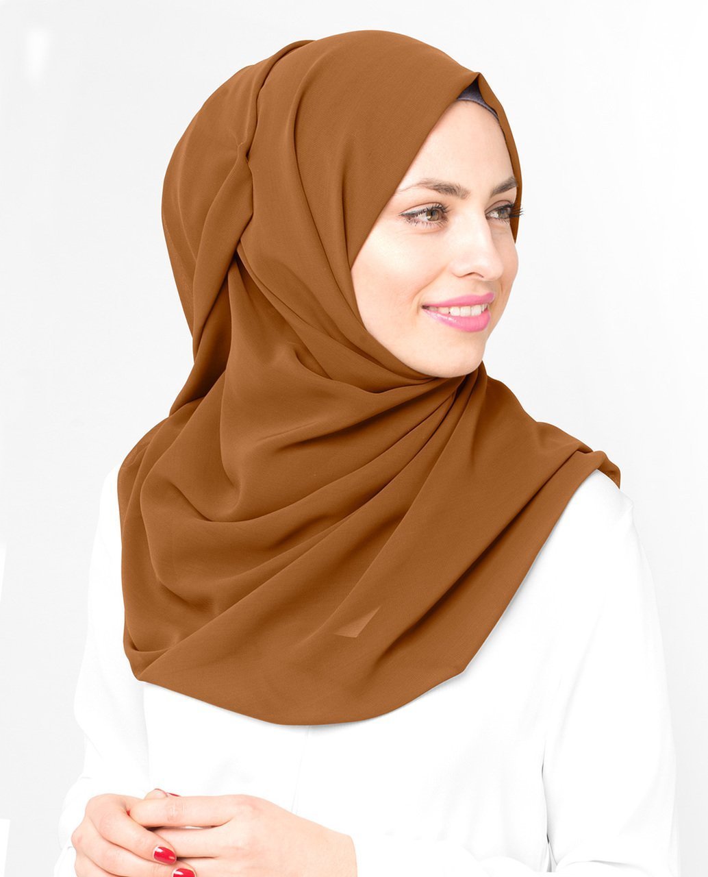 Pumpkin Spice Poly Georgette Hijab Regular Pumpkin Spice 