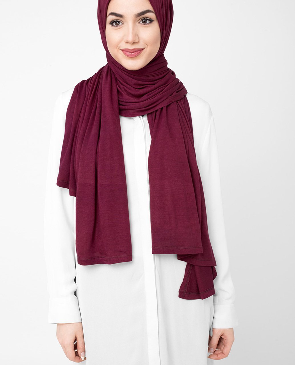 Rumba Red Viscose Jersey Hijab Medium Rumba Red 