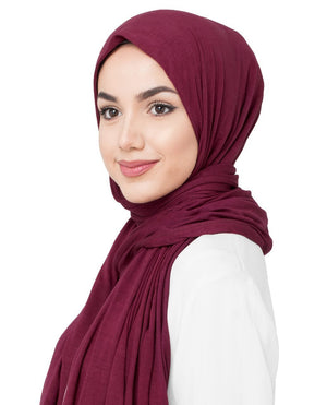 Rumba Red Viscose Jersey Hijab Medium Rumba Red 