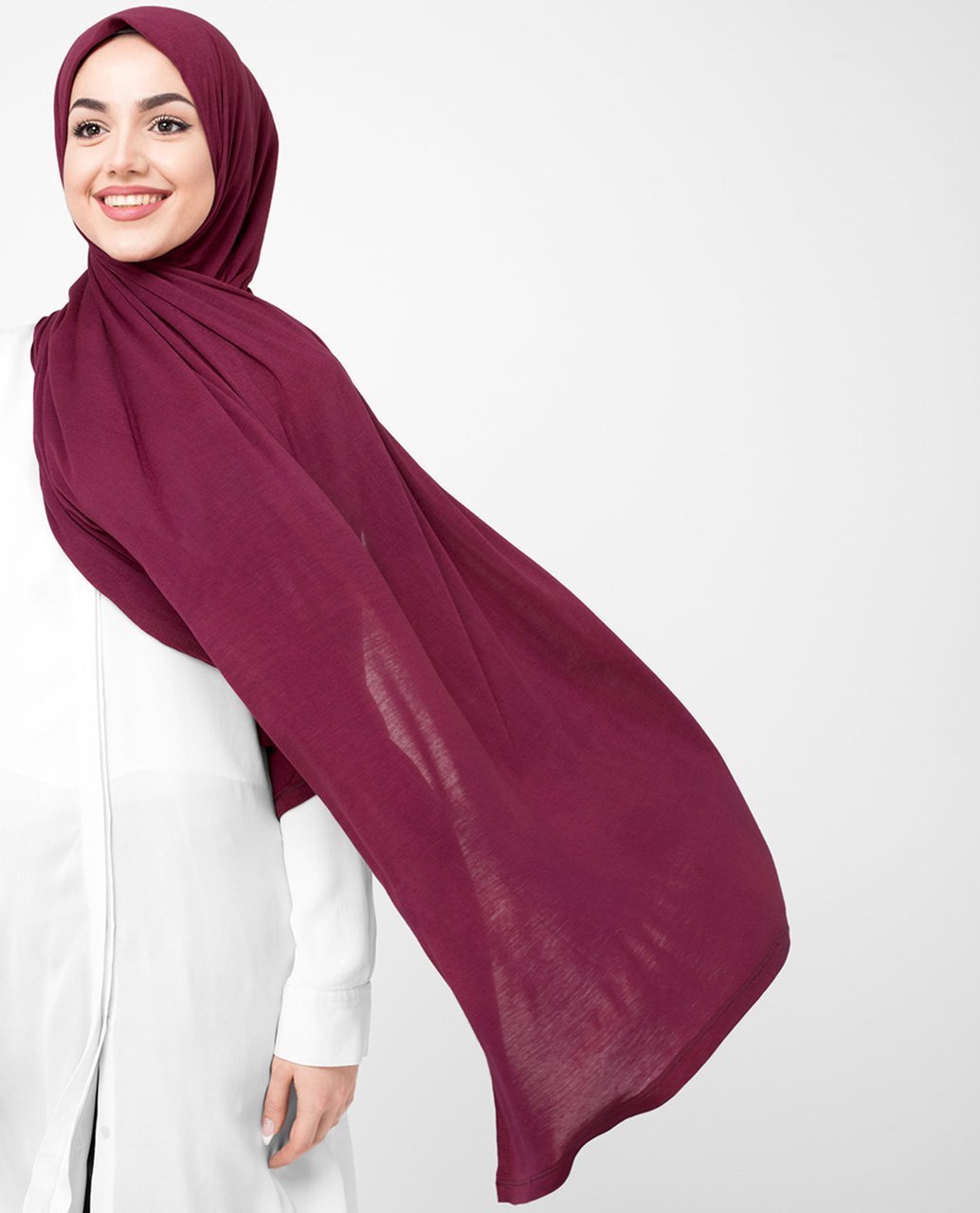 Rumba Red Viscose Jersey Hijab Medium Rumba Red 