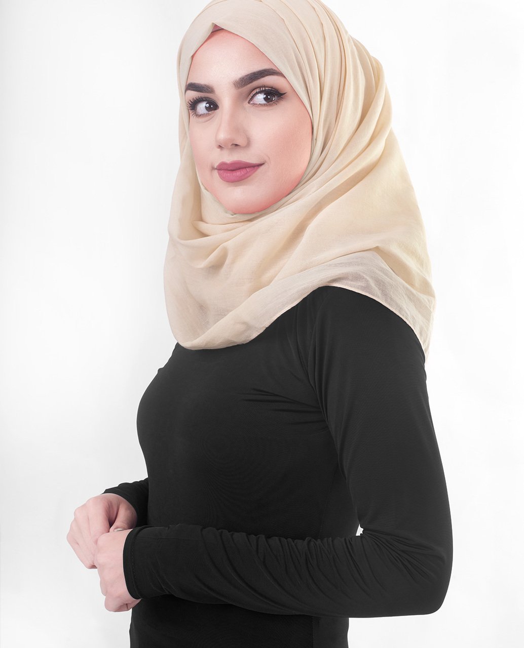 Sandshell Viscose Woven Hijab Regular Sandshell 