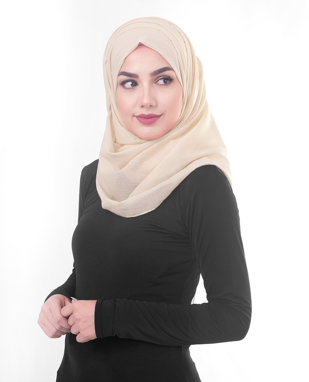 Sandshell Viscose Woven Hijab Regular Sandshell 