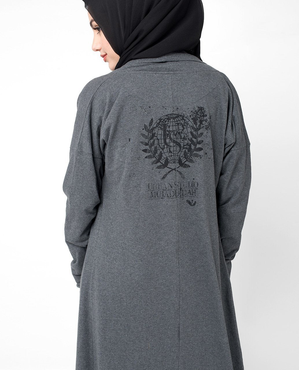 Simple Grey Cardigan Slim 