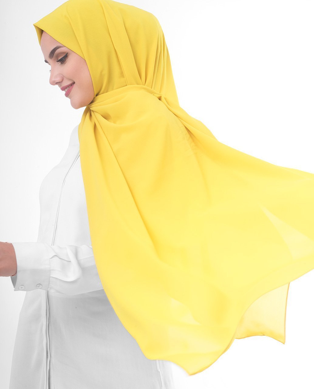 Sulphur Poly Georgette Hijab Regular Sulphur 
