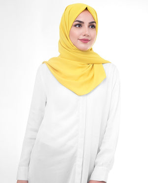 Sulphur Poly Georgette Hijab Regular Sulphur 