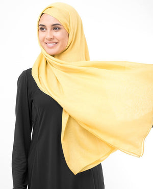 Sunset Gold Viscose Woven Hijab Medium Sunset Gold 