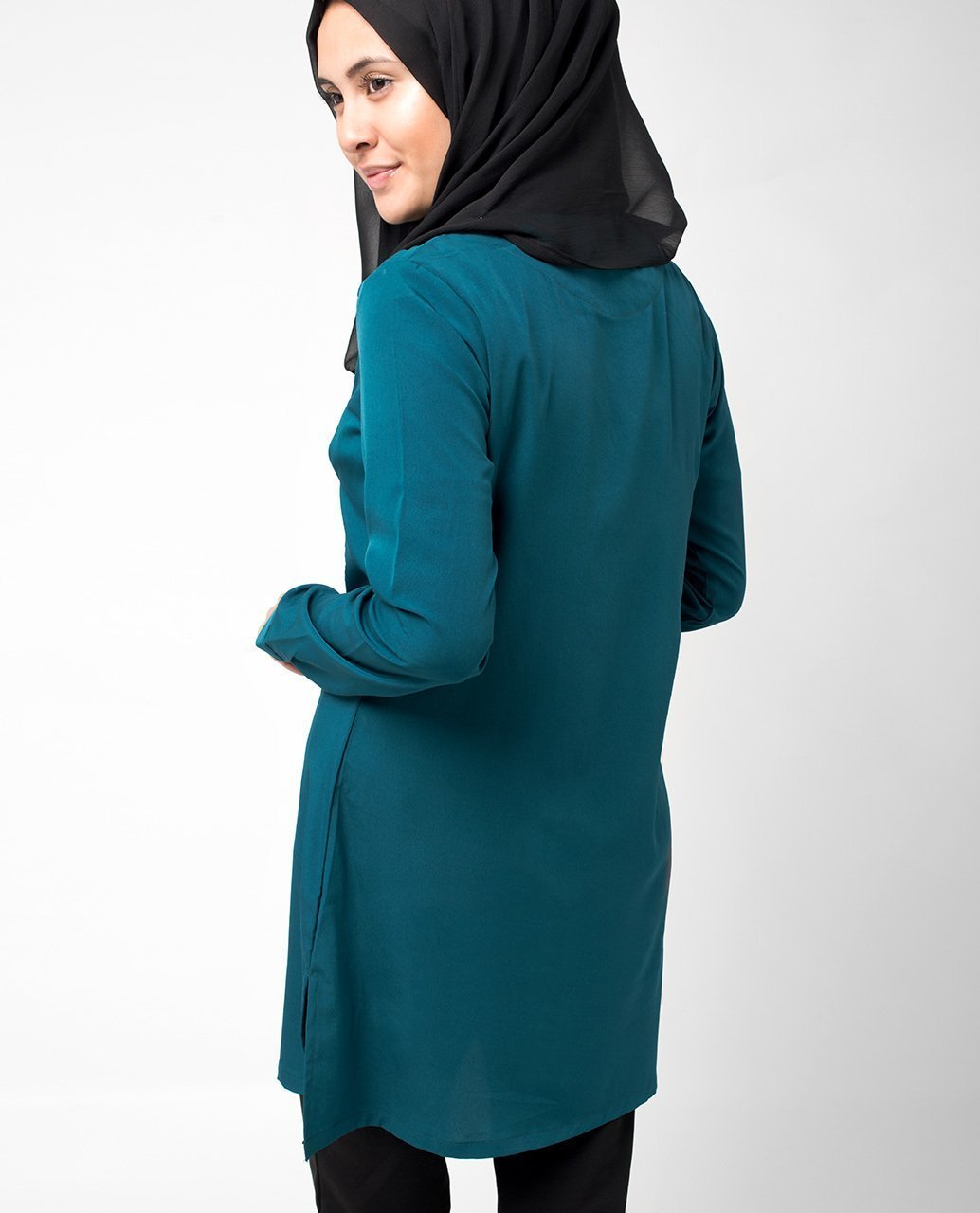 Teal Cut-Out Top Slim 