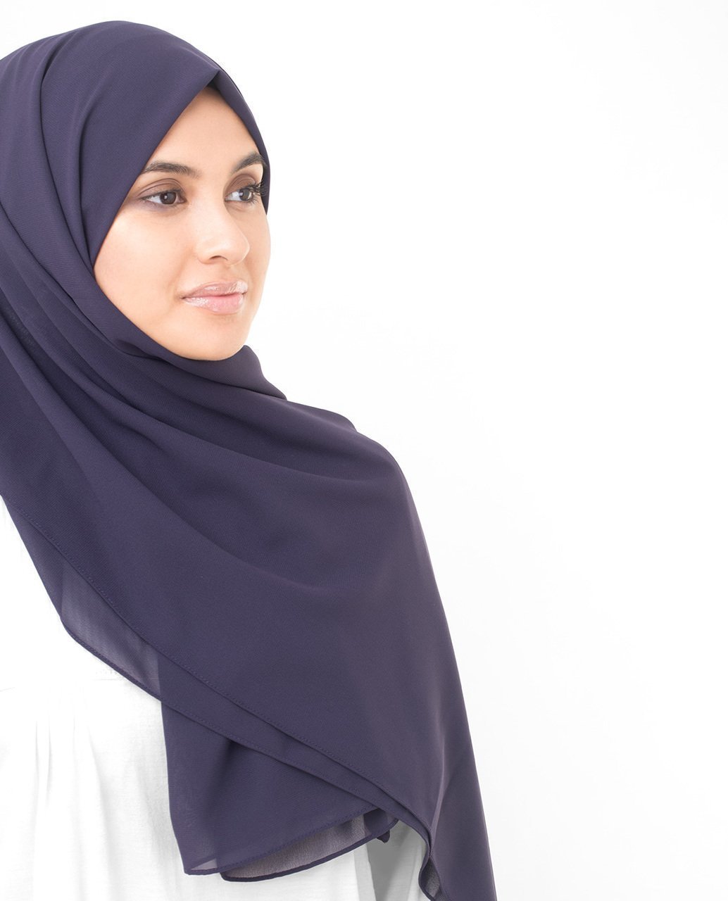 Shop Velvet Purple Poly Georgette Hijab Scarf Online USA - ModestPath.com