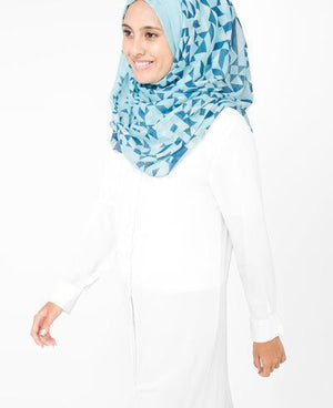 White Plume Hijab Regular 